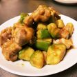 鶏肉とアボカドのわさび醤油炒め