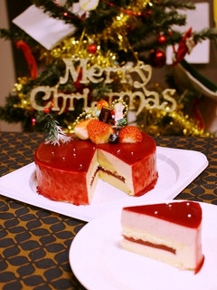 赤いベリーチーズムース*クリスマス-レシピのメイン写真