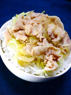 レンジで簡単!豚バラ生姜丼-レシピのメイン写真
