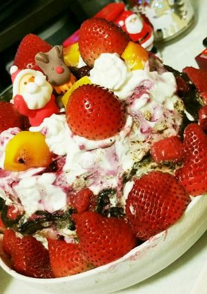フライパンで時短♪＾∇゜クリスマスケーキ-レシピのメイン写真