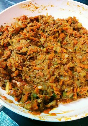 フライパンでキーマカレー(辛め)-レシピのメイン写真