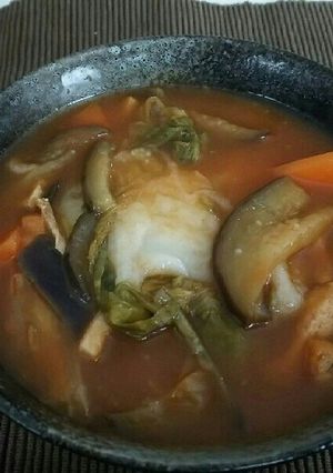 プチッと鍋 でキムチ雑煮-レシピのメイン写真