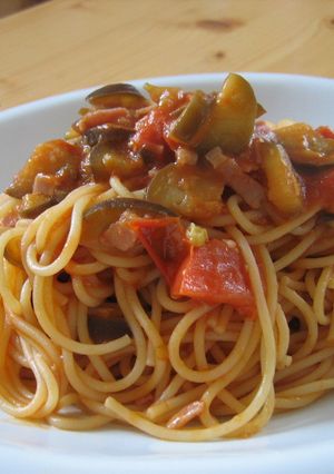 フレッシュトマトとナスのパスタ-レシピのメイン写真