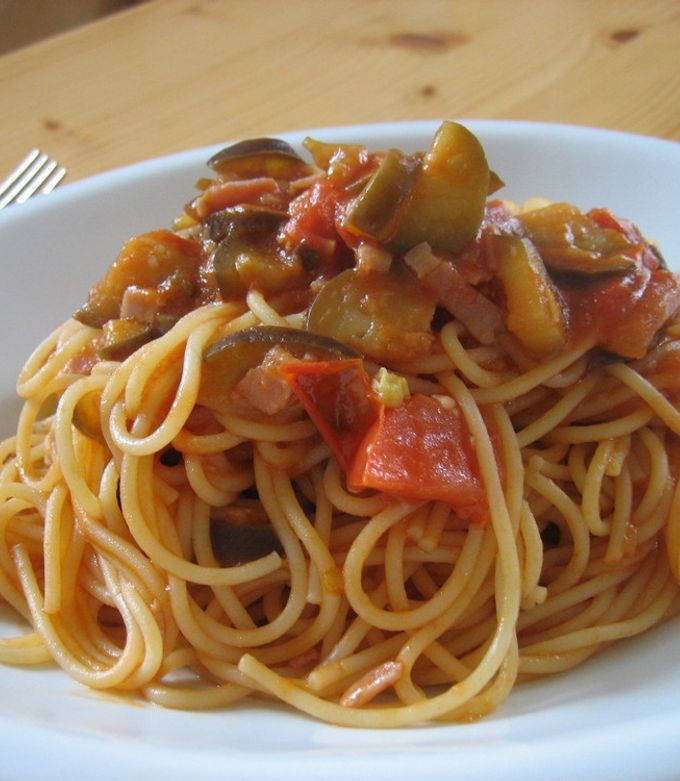 フレッシュトマトとナスのパスタ-レシピのメイン写真