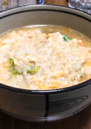 コンソメスープで作る！簡単たまご雑炊-レシピのメイン写真