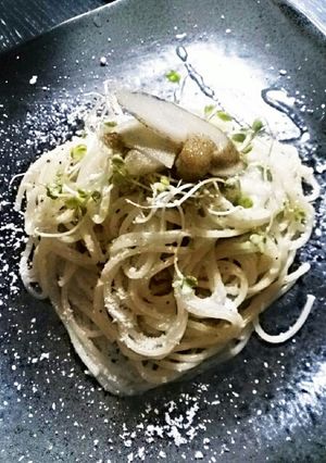 ゴボウと柚子胡椒のクリームパスタ-レシピのメイン写真