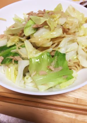 ツナとキャベツのパスタ-レシピのメイン写真