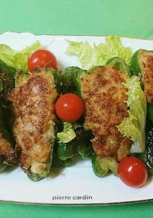 ☆ﾍﾙｼｰえのき茸の味噌ﾋﾟｰﾏﾝ肉詰め-レシピのメイン写真