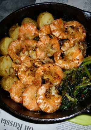 殻付き海老のアヒージョ・オイル焼きv3-レシピのメイン写真