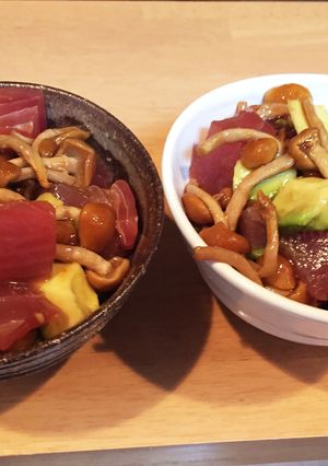 マグロとアボカドのなめこ醤油和え-レシピのメイン写真