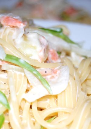 鮭のクリームソースパスタ-レシピのメイン写真