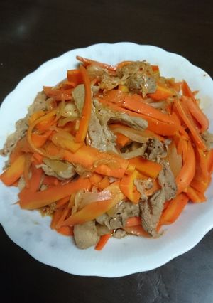 赤々しいけどそんなに辛くないキムチ野菜炒-レシピのメイン写真