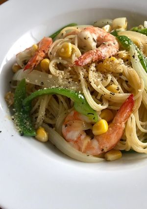 ランチに♡海老とバジルのオイルパスタ-レシピのメイン写真