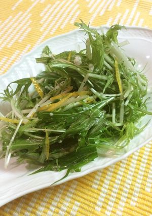 塩麹&柚子ドレッシングの水菜サラダ-レシピのメイン写真