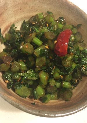 ごはんのお供に！大根の葉の炒め物　-レシピのメイン写真