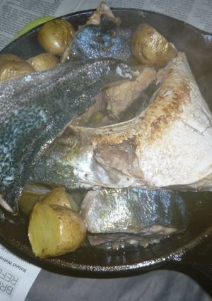 イシスキでぶりアラ(＋カマ)の塩焼き-レシピのメイン写真