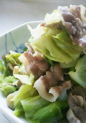 時短簡単定番☆豚バラとキャベツのさっと煮-レシピのメイン写真
