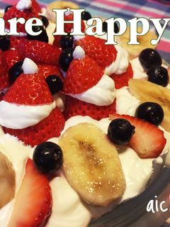 簡単*家族で可愛く♪いちごサンタケーキ♡-レシピのメイン写真