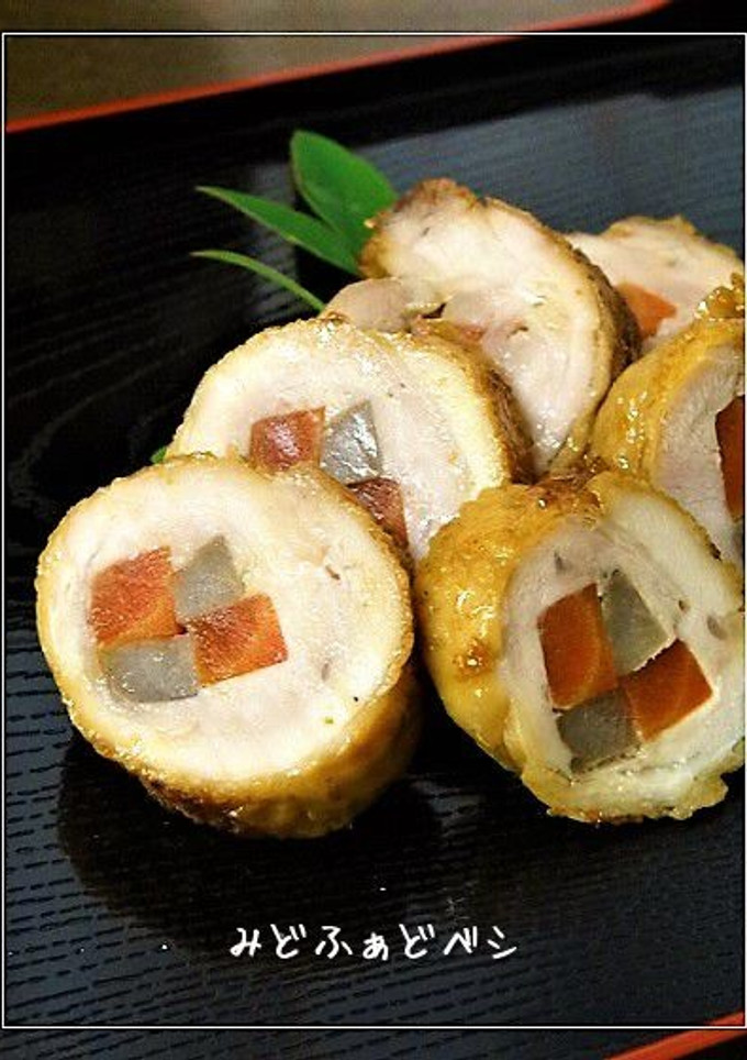 柚子胡椒風味✿鶏肉の八幡巻き＊ごぼう巻き-レシピのメイン写真