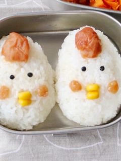 簡単かわいいキャラ弁☆ニワトリおにぎり-レシピのメイン写真
