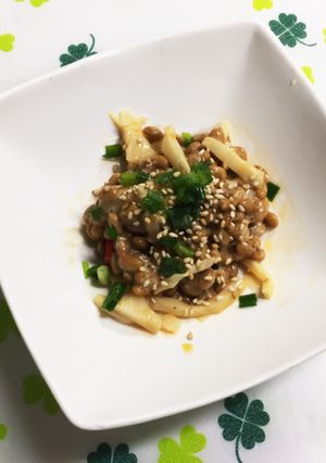 我が家のやわらぎメンマ納豆（丼でも）-レシピのメイン写真