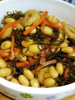 刻み昆布と大豆の煮物♡-レシピのメイン写真