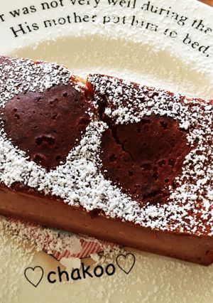 バレンタイン♡ヘルシーチョコチーズケーキ-レシピのメイン写真