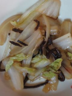 白菜と塩昆布のウォーターソテー-レシピのメイン写真