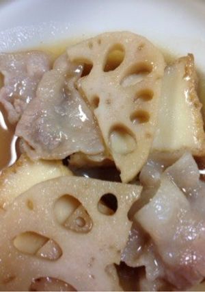 簡単♪豚バラとレンコンのあっさり煮-レシピのメイン写真