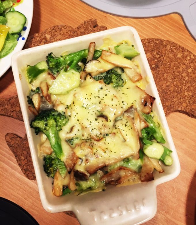 ブロッコリーとキノコのチーズ焼き-レシピのメイン写真
