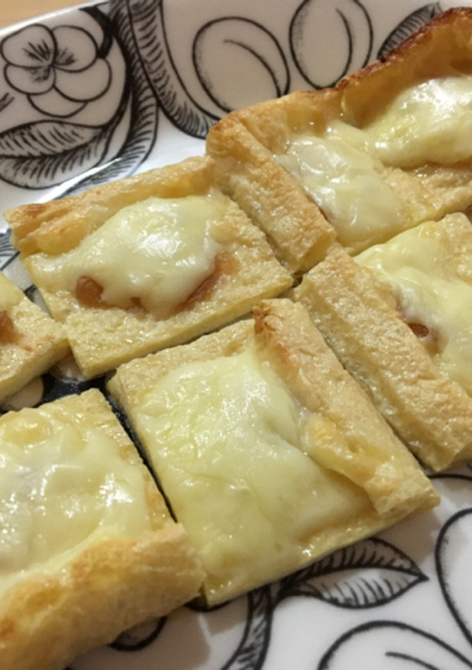 トースターでできる！油揚げの梅チーズ焼き-レシピのメイン写真