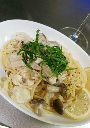 鶏ささみとしめじのクリームパスタ-レシピのメイン写真