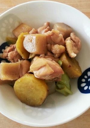 鶏肉とコンニャクとさつまいもの旨煮-レシピのメイン写真