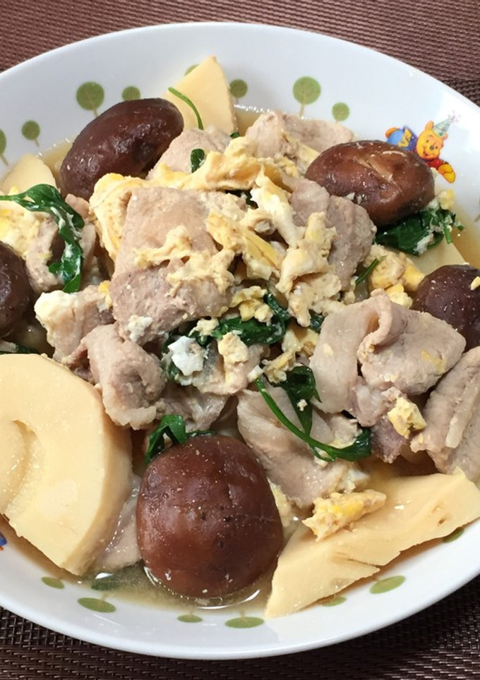 豚肉とタケノコの卵炒め!(^^)!-レシピのメイン写真
