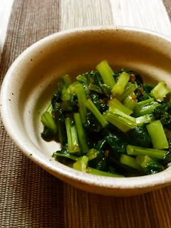 ご飯のお供に♪カブの葉・大根の葉の油炒め-レシピのメイン写真