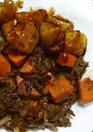 牛肉炒めとジャガイモの照り焼き-レシピのメイン写真