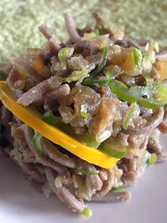 鯵のなめろう蕎麦-レシピのメイン写真