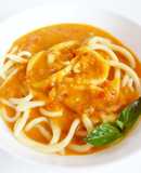 手打ちパスタ　ピチと蟹のトマトクリーム