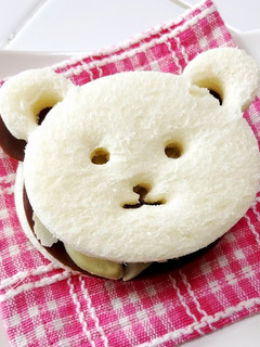 【食パン用抜き型セット】クマチョコサンド-レシピのメイン写真