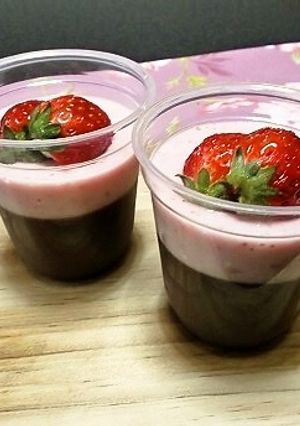 低カロリー★イチゴとチョコのムース-レシピのメイン写真