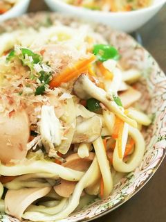 簡単☆めんつゆで☆焼うどん-レシピのメイン写真