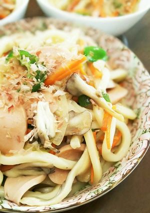 簡単☆めんつゆで☆焼うどん-レシピのメイン写真