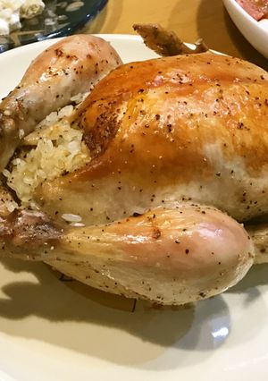 丸鶏を使ってローストチキン-レシピのメイン写真