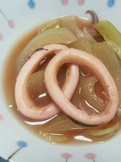 イカと玉ねぎで簡単!味噌風味煮物-レシピのメイン写真