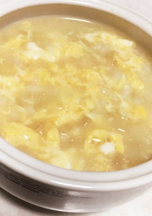 10分でできる卵と味噌のおかゆ-レシピのメイン写真