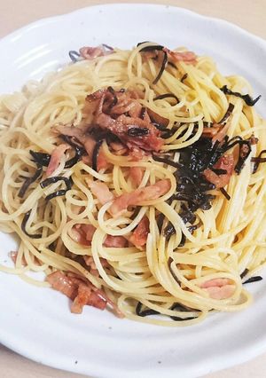 塩昆布で和風ペペロンチーノ-レシピのメイン写真