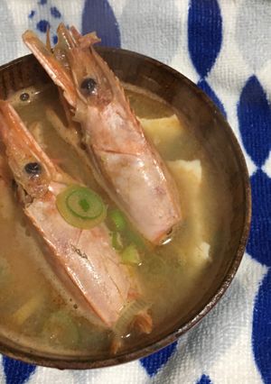 簡単★海老の頭の味噌汁(エビ汁)-レシピのメイン写真