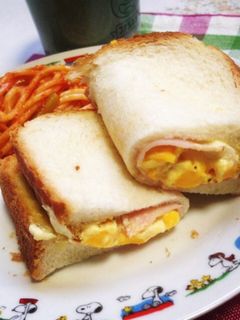 簡単!ハム玉子マヨサンド-レシピのメイン写真