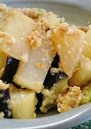 ナスと大根のお手軽♪味噌炒めそぼろ風-レシピのメイン写真