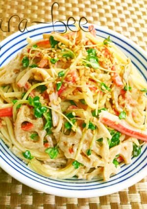 ズボラでも旨い♡胡麻ドレきんぴらスパサラ-レシピのメイン写真